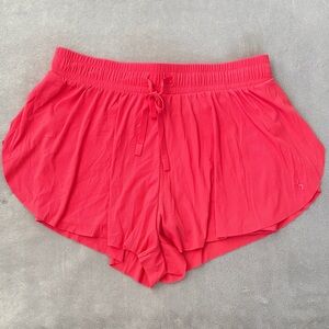JoyLab Bright Coral Athletic Drawstring Split Shorts